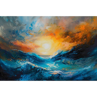 Abstract Sea Oil Canvas